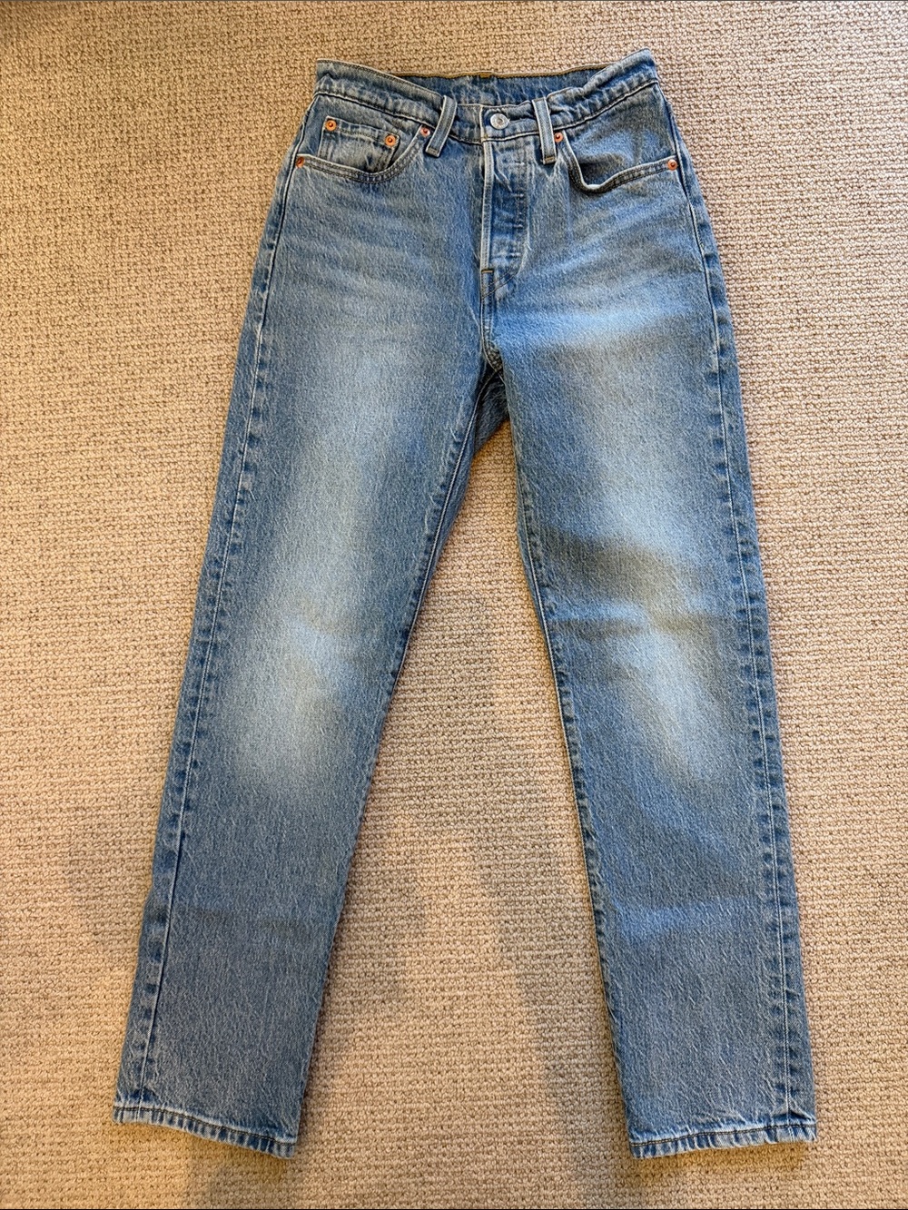Levi's Straight Leg Jeans - Light Blue Denim